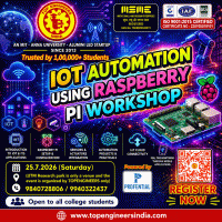IoT Automation using Raspberry Pi Workshop 2026 venue Poster